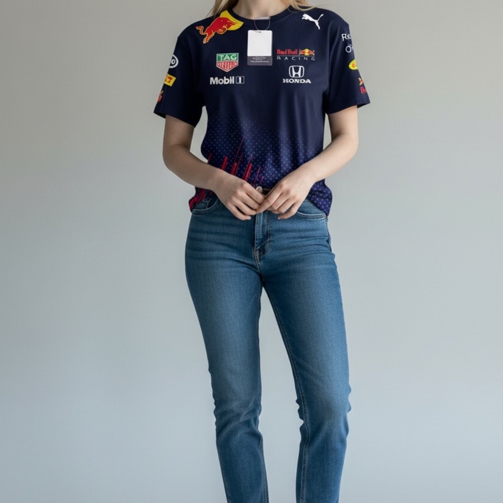 F1 red bull Navy Blue Graphic Short Sleeve Tee